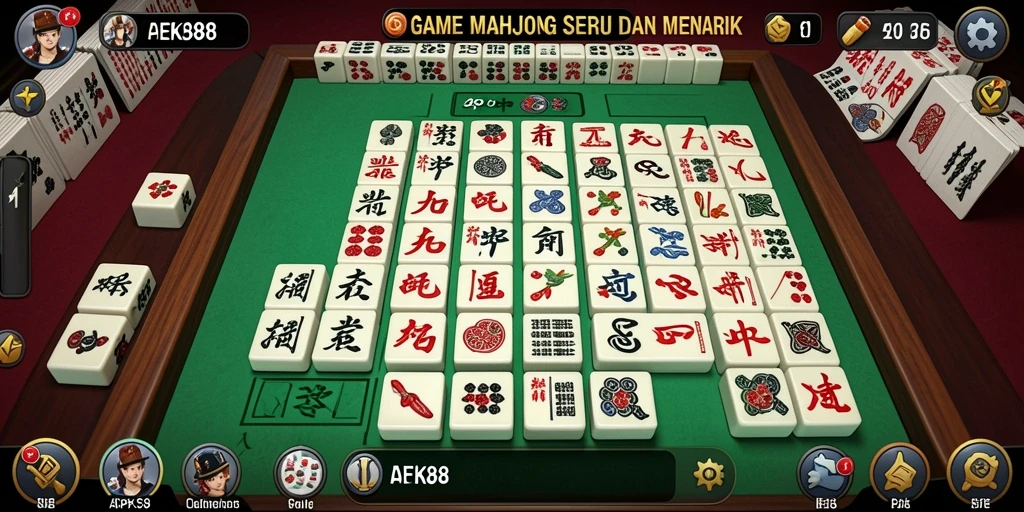 Screenshot gameplay APEK88 menampilkan suasana permainan Mahjong yang seru dan menantang.