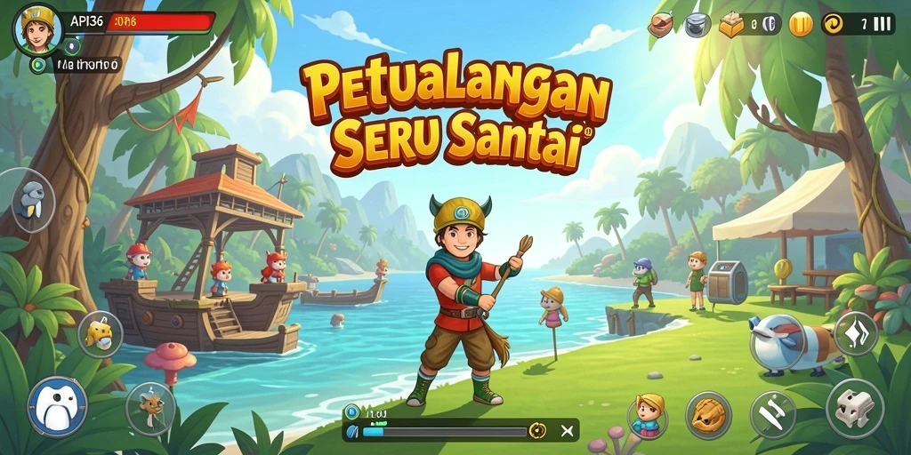 Tangkapan layar menampilkan gameplay seru API36 yang penuh warna.
