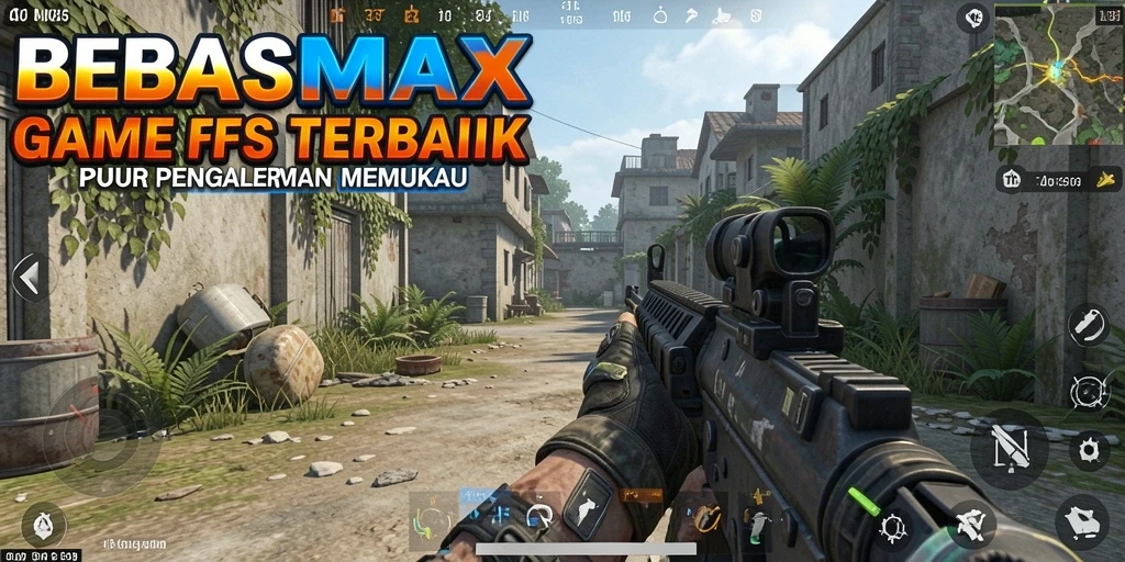 Gameplay intens dari BEBASMAX dalam pertempuran FPS.