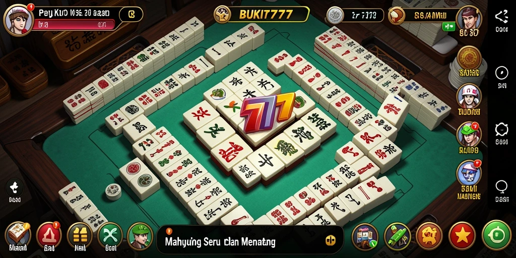 Screenshot gameplay BUKIT777 yang menampilkan aksi Mahjong yang menyenangkan.
