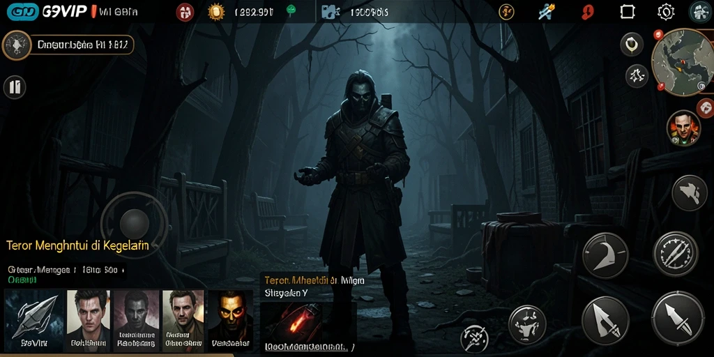 Gameplay G9VIP yang mencekam dan menegangkan dalam suasana horor.