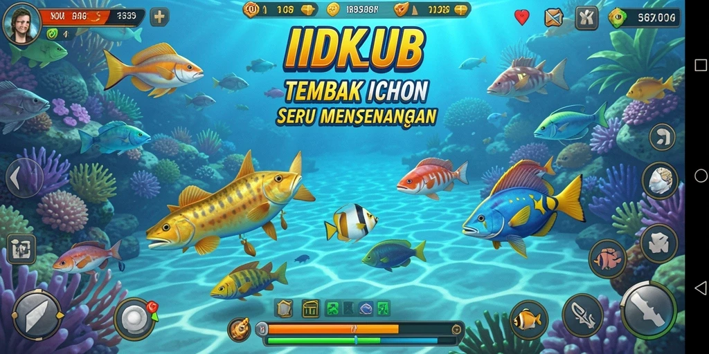 Screenshot gameplay Tembak Ikan IDKLUB yang menarik.