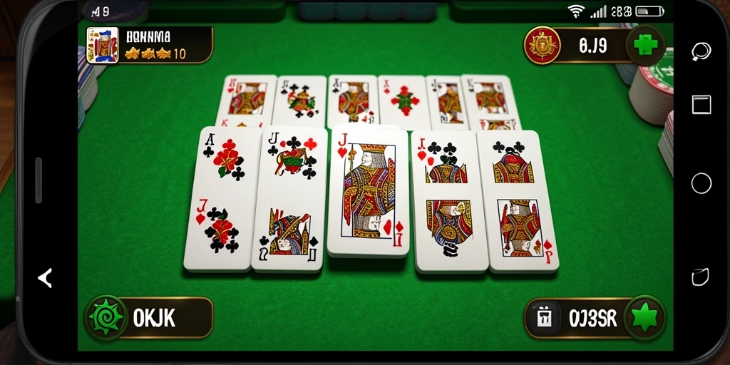Tampilan permainan domino yang menarik dan seru.