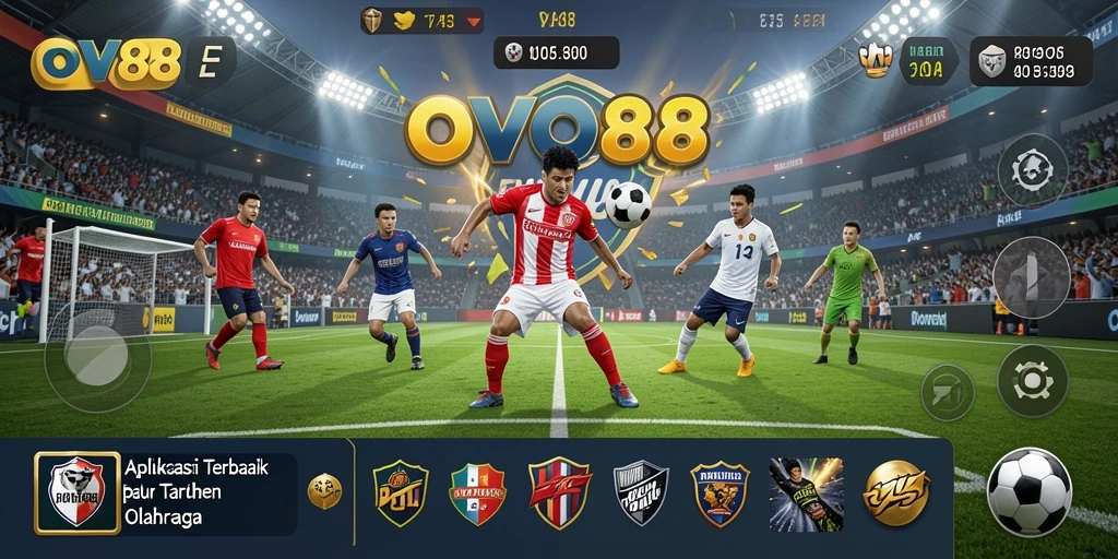Screenshot OVO88 menunjukkan antarmuka taruhan olahraga yang menarik.
