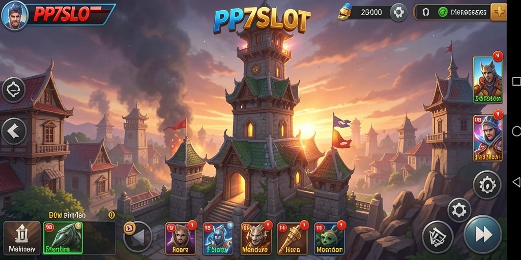 Tampilan menarik dari gameplay PP7SLOT dalam Tower Defense.