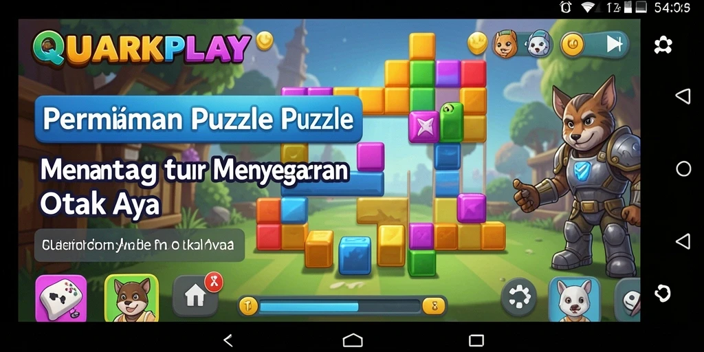 Tampilan gameplay <strong>QUARKPLAY</strong> yang menampilkan keseruan teka-teki.