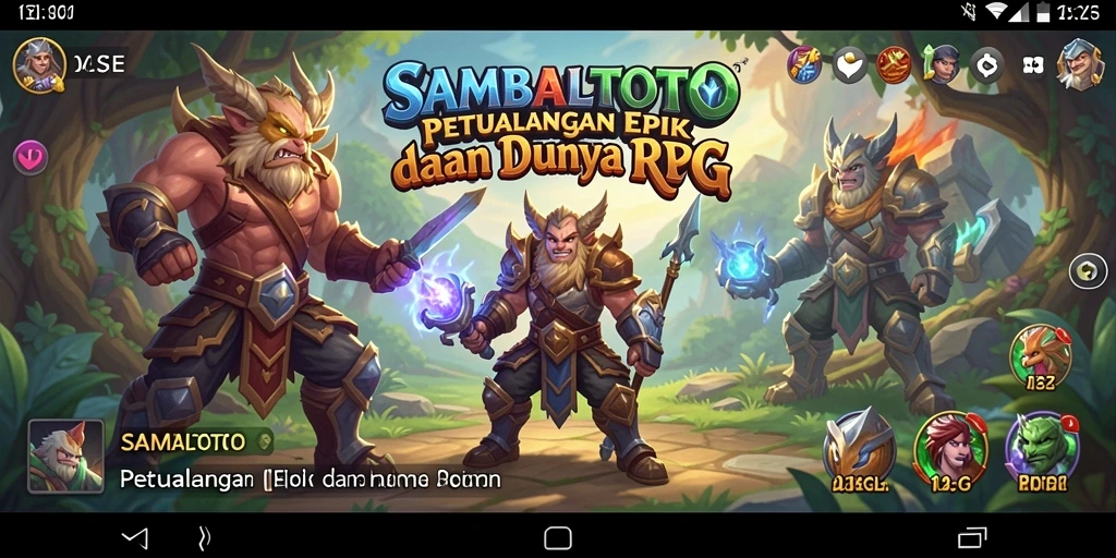 Screenshot gameplay menarik dari SAMBALTOTO yang menunjukkan petualangan RPG.