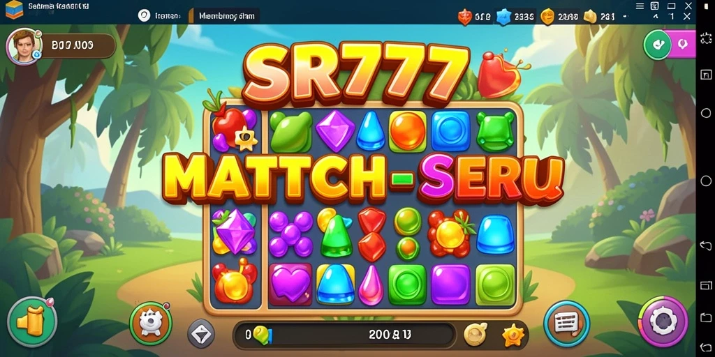 Tampilan gameplay menarik dari permainan Match-3 SR777.